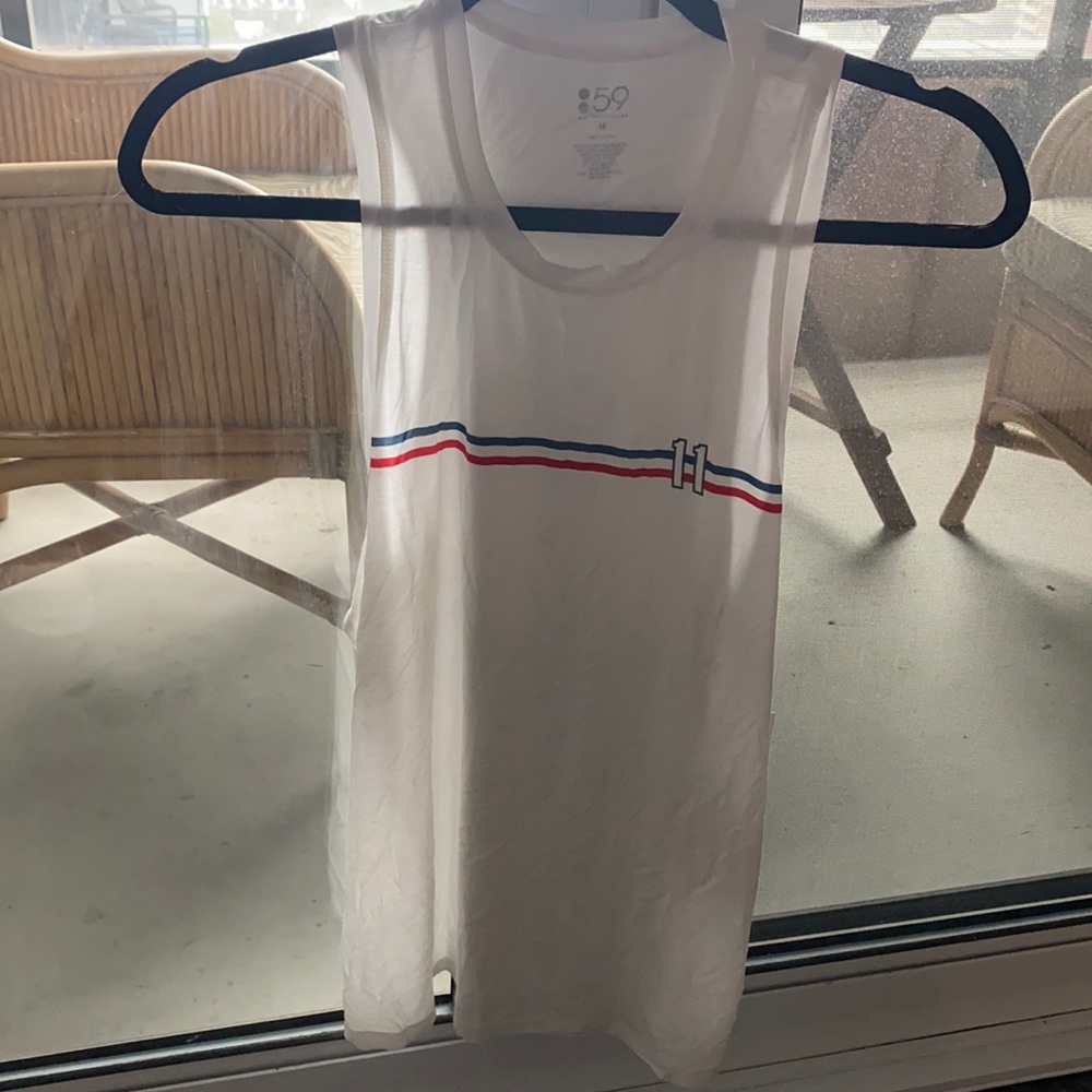 New Splits59 White Sleeveless Top sz M